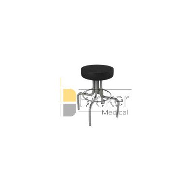 BANCO GIRATORIO CON ASIENTO TAPIZADO